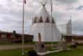 Eine Kirche in Form eines Wigwams